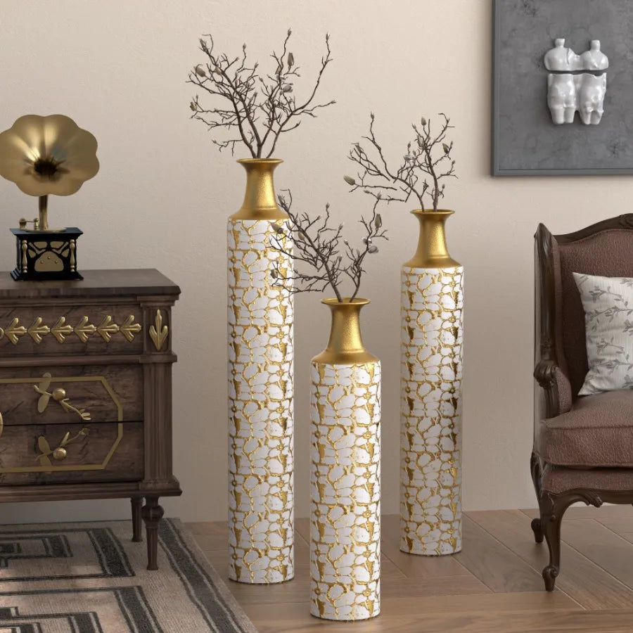 32," 28", 24" Inch Floor Vases - Set of 3