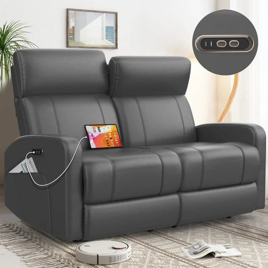 Adjustable Reclining Loveseat with 3-Position Headset