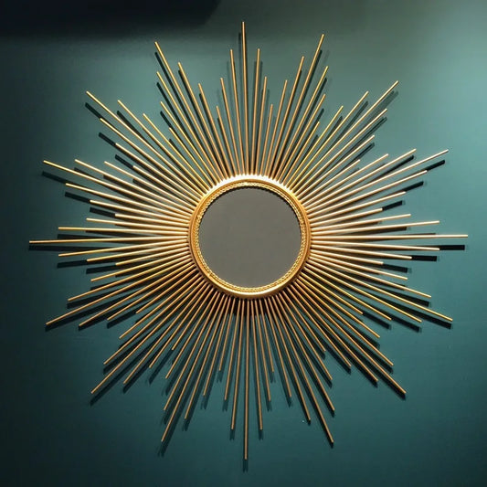 Golden Sunburst Wall Decorative Wall Mirror