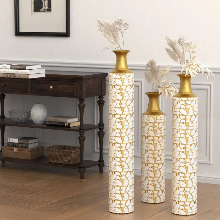 32," 28", 24" Inch Floor Vases - Set of 3